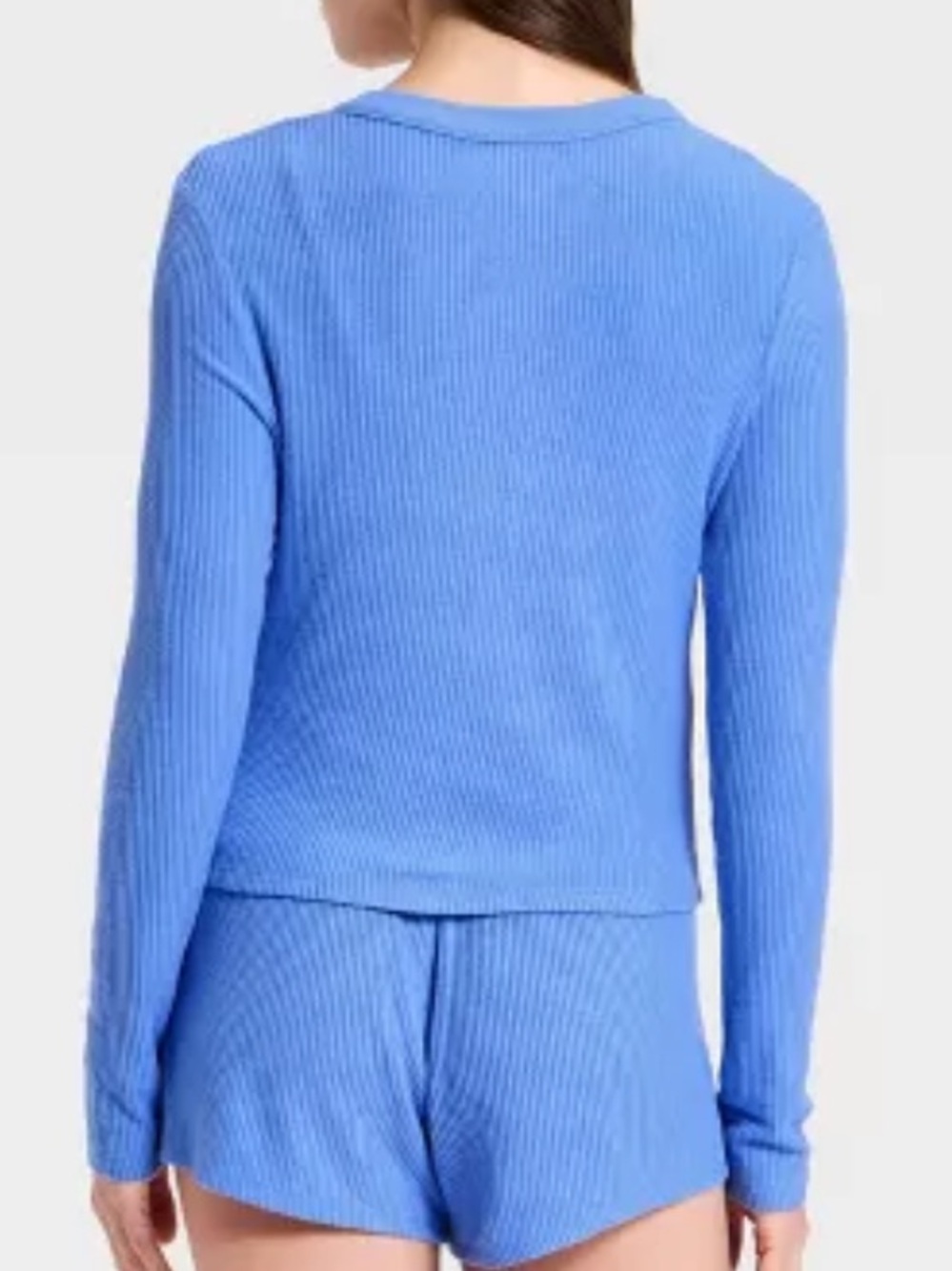 Ribbed Long Sleeve Button Front Cardi - Picture 5 of 6